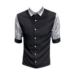 SKR017 Design Summer Five-Sleeve Shirt Men's Slim Shirt Shirt Manufacturer SKR017 Design Summer Five-Sleeve Shirt Men's Slim Shirt Shirt Manufacturer